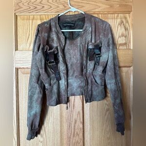 Gold Hawk Cropped Sweater